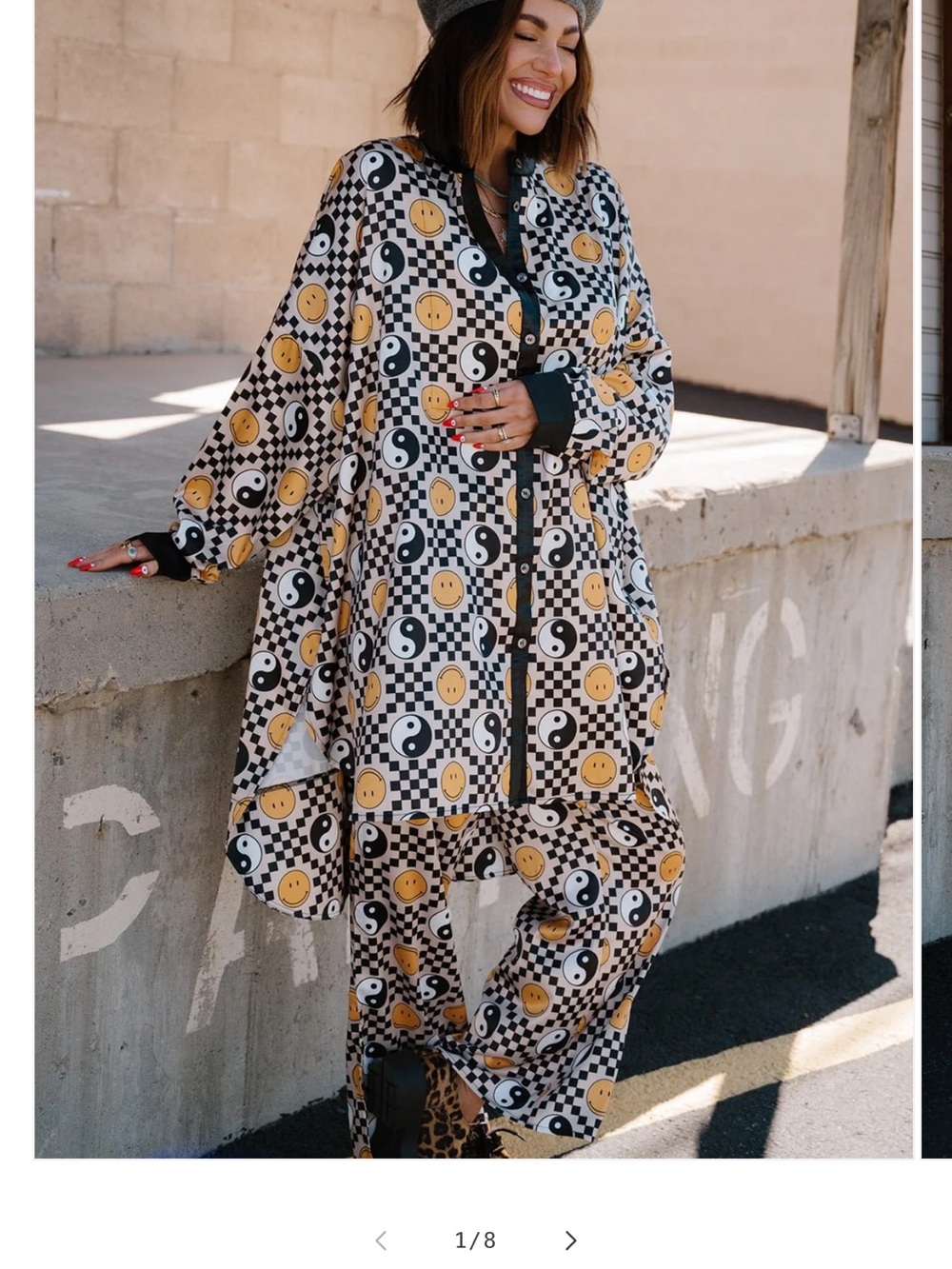 Dressed in LALA Black & Yellow Wide-Leg Printed Jumpsuit